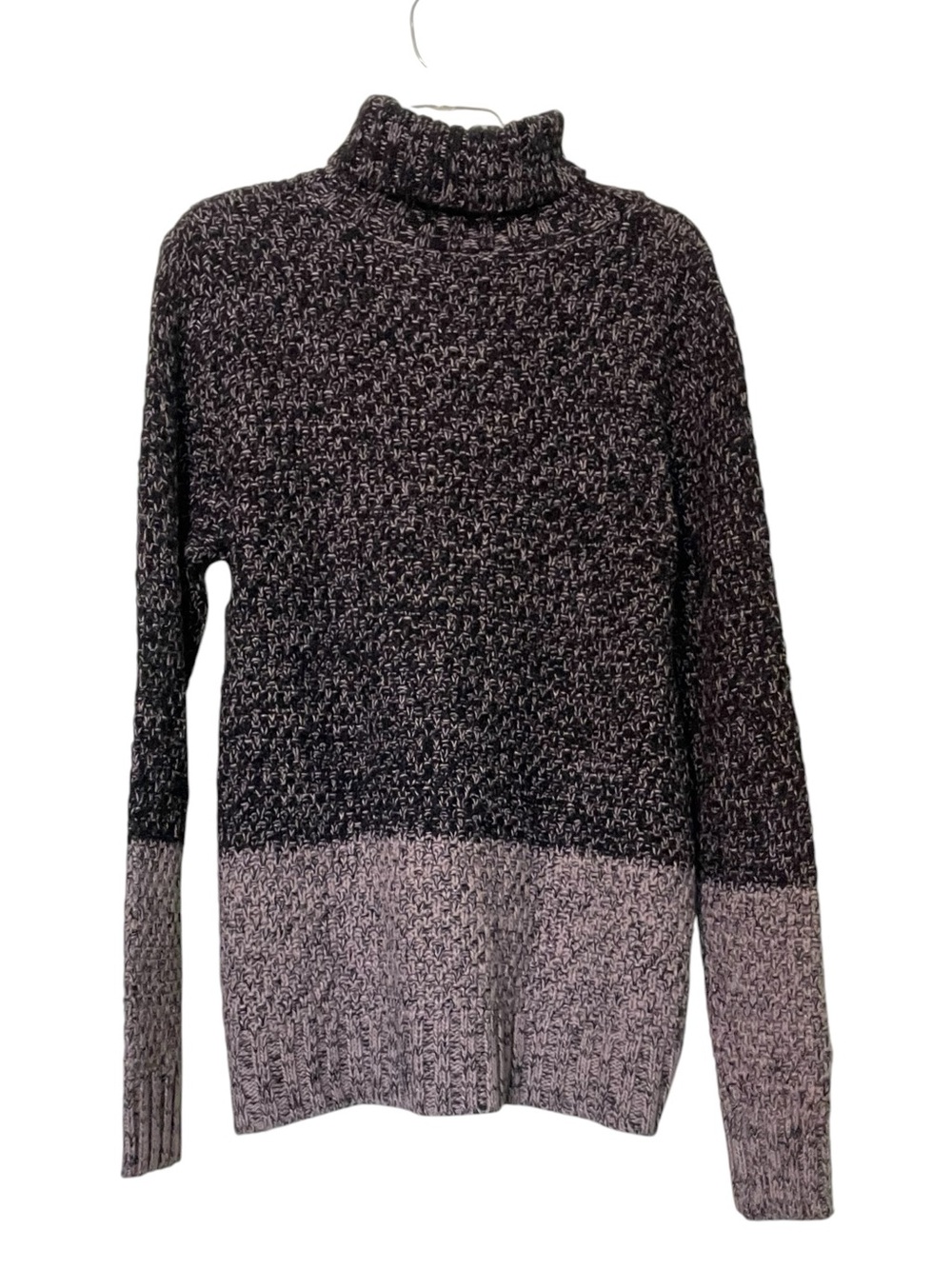 Sugar Lips wool blend two tone turtleneck grey sweater. Size large GUC - Picture 5 of 7
